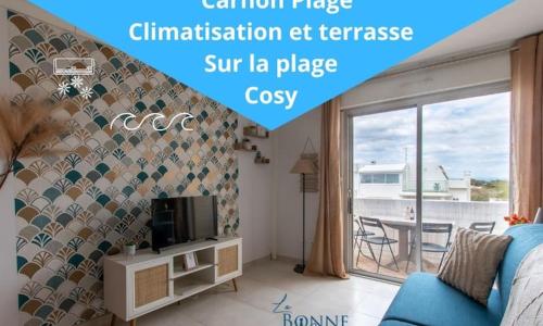 Studio Pampa Plage Terrasse Beau volume Pied dans l'eau