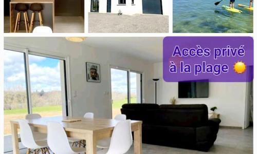 Maison neuve, jardin et accès privé à la plage
