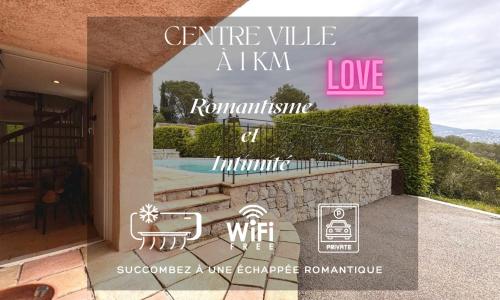Suite Nymphéalove - Parking - Piscine - Jacuzzi - 50 m2 - CapitalChic Services Peymeinade