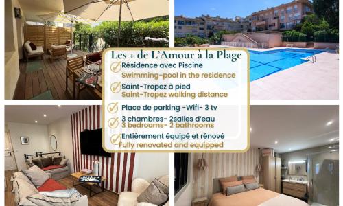 Nouveau-Appartement 3 chambres dans résidence avec piscine- parking