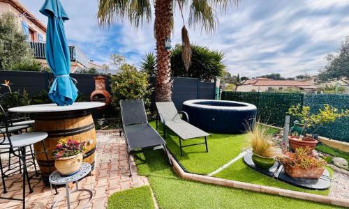 Villa climatisée avec jacuzzi