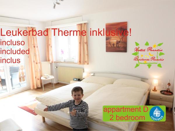 Hotel Paradis-Leukerbad-Therme : photo 5 de la chambre appartement 3 chambres avec balcon