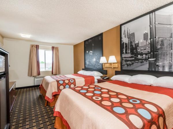 Super 8 by Wyndham Indianapolis/NE/Castleton Area : photo 2 de la chambre chambre double avec 2 lits doubles - non-fumeurs