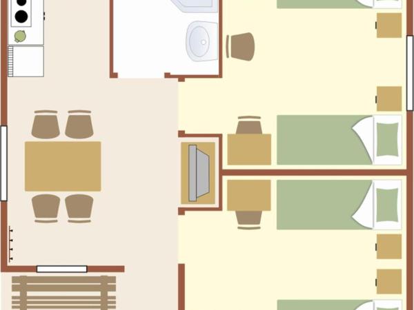 Camping Baltic : photo 6 de la chambre chalet 2 chambres