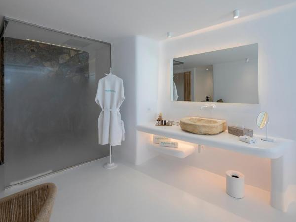 Mykonos Bay Resort & Villas : photo 1 de la chambre suite privée artistique de luxe avec jacuzzi extérieur et piscine privée - vue sur mer - annexe