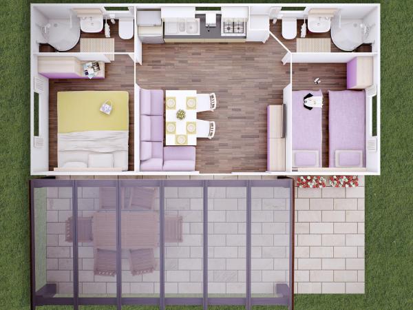 Camping Park Umag Mobile Homes : photo 6 de la chambre mobile home supérieur 