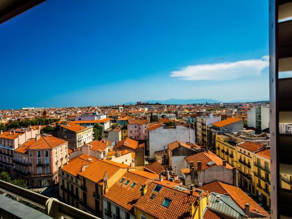 Appart-Hôtel Mer & Golf City Perpignan Centre : photo 10 de la chambre studio double confort avec balcon