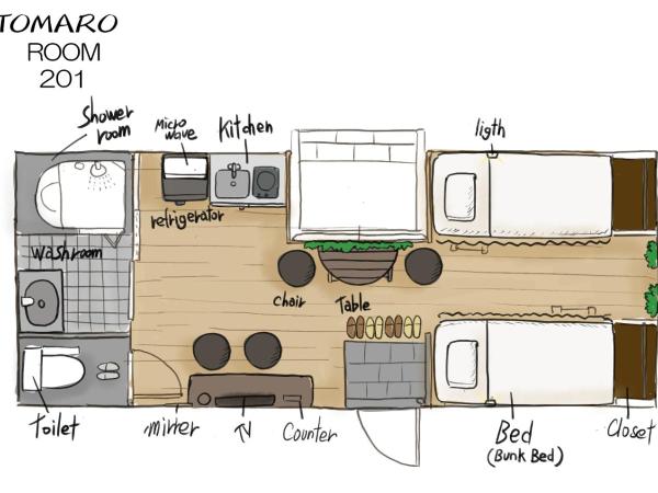 TOMARO Osaka Bay : photo 5 de la chambre family room with kitchen and shower