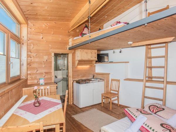 Hocheckhuette On Top of the Kitzbuehel Hahnenkamm Mountain : photo 1 de la chambre kaiserblick 1 - quadruple studio with kitchen