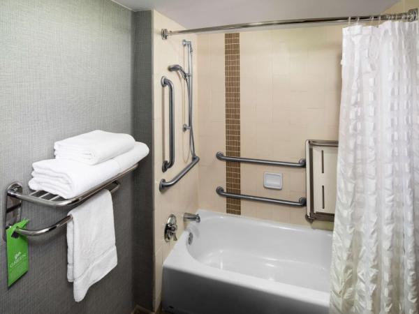Hyatt Place Dallas Park Central : photo 1 de la chambre chambre lit king-size pour personnes à mobilité réduite avec canapé-lit et baignoire adaptée