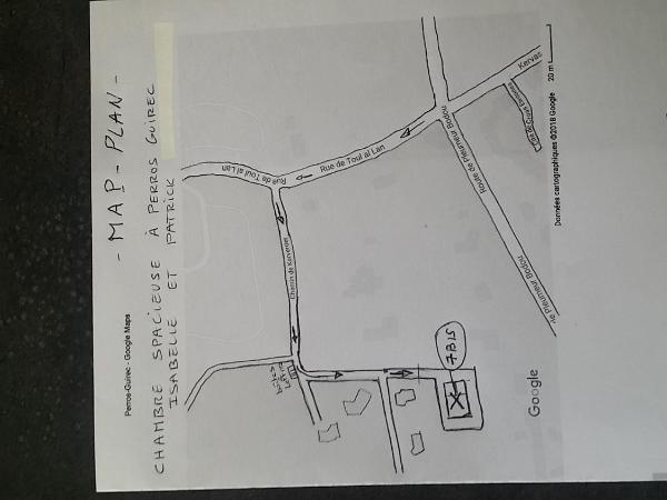 Chambre spacieuse, moderne et très confortable à Perros-Guirec : photo 4 de la chambre chambre double ou lits jumeaux avec salle de bains privative