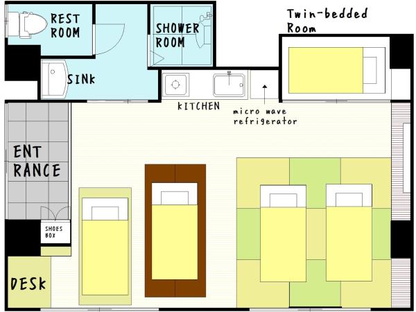 Tokyo inn Sakura An : photo 8 de la chambre chambre familiale supérieure