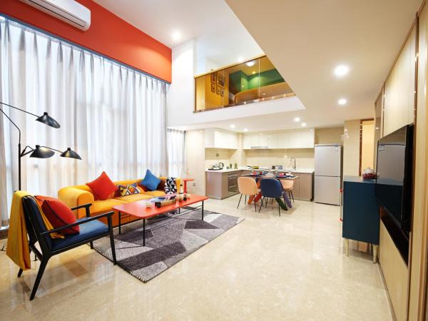 Royal Star Apartment(Guangzhou Central City Branch) : photo 10 de la chambre three-bedroom suite duplex(seaside style)