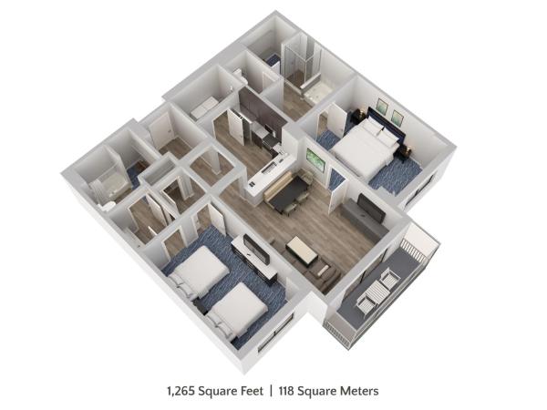 The Grove Resort & Water Park Orlando : photo 8 de la chambre condo familial 2 chambres - vue sur complexe hôtelier (accès gratuit au parc aquatique)