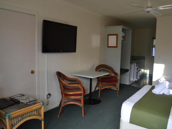 Colonial Lodge Motel : photo 5 de la chambre chambre simple lit queen-size avec baignoire spa