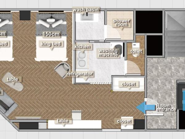 Senlax Inn Osaka : photo 7 de la chambre chambre quadruple