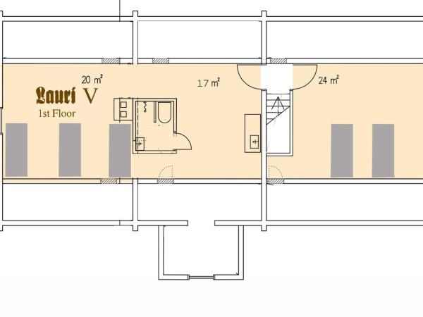 LAURI Historical Log House Manor : photo 2 de la chambre studio v