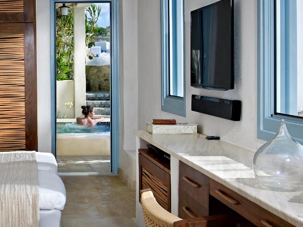 Belvedere Mykonos - Waterfront Villa & Suites - The Leading Hotels of the World : photo 5 de la chambre waterfront suite with private whirlpool (350 meters from the main hotel)