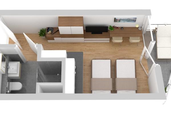 Aparthotel my room - Messe Munich : photo 6 de la chambre appartement avec balcon