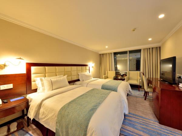 HaiJun Hotel -Free Canton Fair Shuttle Bus : photo 4 de la chambre chambre lits jumeaux de luxe avec vue sur la rivière