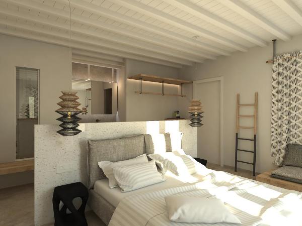 Apiro Mykonos : photo 4 de la chambre hébergement supérieur avec jacuzzi extérieur - vue sur mer