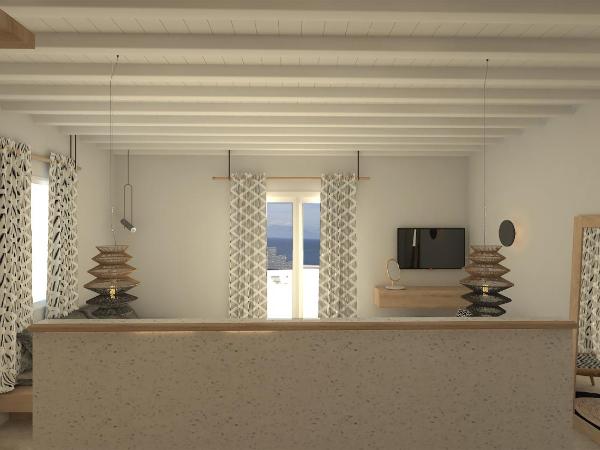 Apiro Mykonos : photo 5 de la chambre hébergement supérieur avec jacuzzi extérieur - vue sur mer