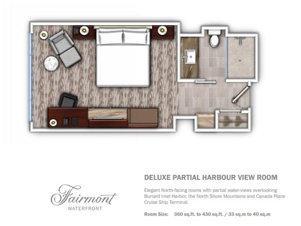 Fairmont Waterfront : photo 8 de la chambre chambre lit king-size deluxe - vue partielle sur port