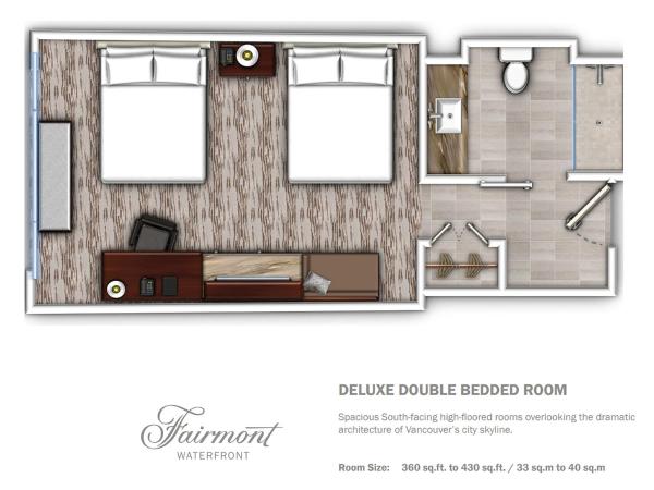 Fairmont Waterfront : photo 6 de la chambre chambre 2 lits doubles deluxe - vue partielle sur port