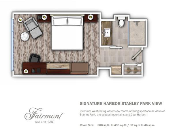 Fairmont Waterfront : photo 8 de la chambre chambre lit king-size signature - vue sur port et parc stanley