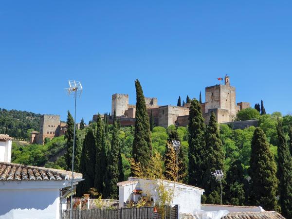 Casa del Aljarife : photo 7 de la chambre chambre double 2 lits avec terrasse privée - vue sur l'alhambra