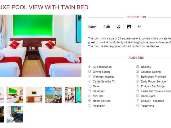 Kiang Haad Beach Hua Hin : photo 1 de la chambre chambre lits jumeaux - vue sur piscine