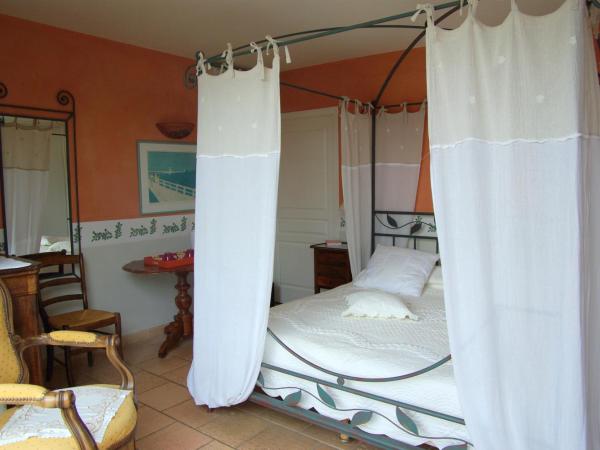 MAS DES FIGUES - Mas XVIII siècle - Piscine - très calme - Alpilles Saint Rémy de Provence - brunch méditerranéen salé sucré cuisine faite maison - ferme auberge agritourisme - Biologique FRBio potager bio huile d'olive bio jardin roseraie Biodiversité - : photo 1 de la chambre chambre double avec terrasse