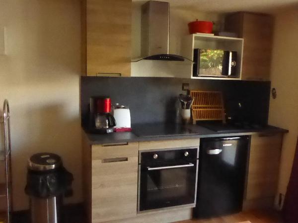 Les Pucines T2 bas de villa : photo 4 de la chambre appartement - vue sur jardin