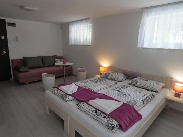 Anna Villa Füred Boutique Rooms : photo 7 de la chambre chambre quadruple avec salle de bains privative