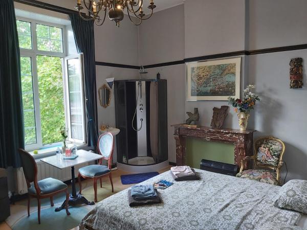 Château Moulinsart Hotel-Resto-Long Term Parking, shuttle airport, snooker, large terrasse : photo 5 de la chambre chambre lit king-size supérieure