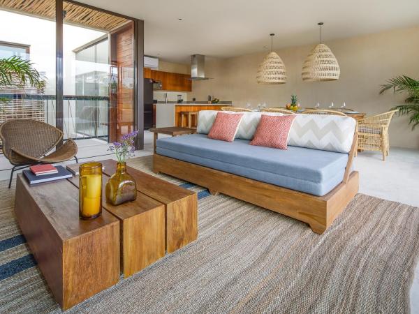 Copal Tulum Hotel : photo 3 de la chambre appartement premium rooftop 2 chambres avec 1 lit king-size, 2 lits simples, 1 canapé-lit king-size et piscine privée - vue sur jardin