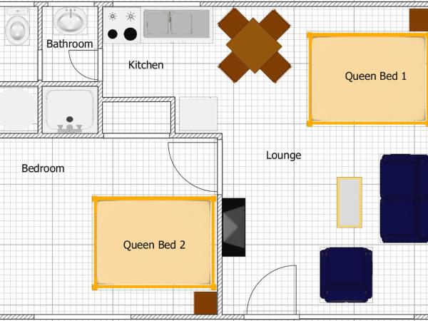Argyle on the Park : photo 3 de la chambre appartement 1 chambre avec lit queen-size et lit double