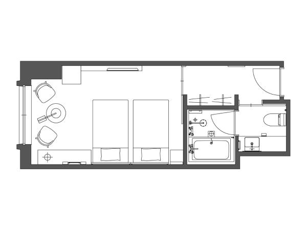 The Royal Park Hotel Iconic Osaka Midosuji : photo 2 de la chambre chambre lits jumeaux standard - non-fumeurs