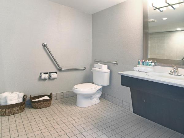Holiday Inn Express and Suites Calgary, an IHG Hotel : photo 2 de la chambre chambre double avec douche accessible en fauteuil roulant - non-fumeurs