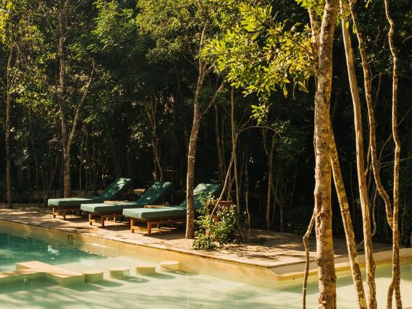 Copal Tulum Hotel : photo 8 de la chambre chambre double deluxe jungle avec terrasse et 1 lit king-size