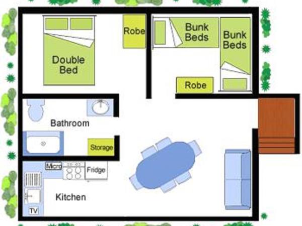 Adelaide Brownhill Creek Tourist Park : photo 2 de la chambre chalet 2 chambres standard