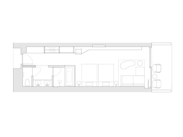 MUNI KYOTO by Onko Chishin : photo 4 de la chambre chambre lits jumeaux - vue sur jardin