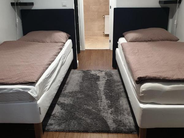 Éjjeli Bagoly Étterem és Panzió : photo 3 de la chambre chambre lits jumeaux avec salle de bains