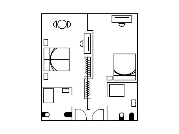 Sardegna Hotel - Suites & Restaurant : photo 1 de la chambre chambre familiale (2 adultes + 1 enfant)