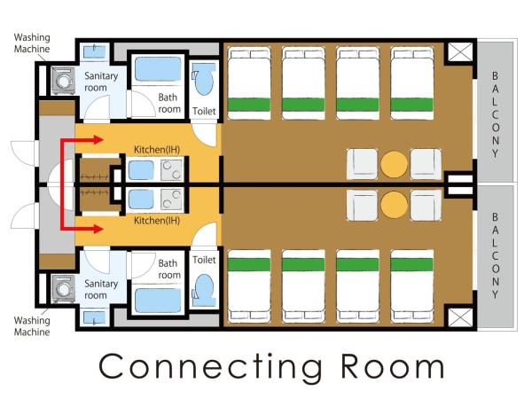 Takuto Hotel Osaka Shinsaibashi : photo 2 de la chambre chambre communicante de luxe - non-fumeurs