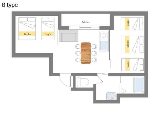 GRAND BASE Hakata Haruyoshi : photo 8 de la chambre suite familiale deluxe