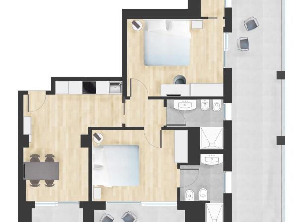 Hesperia Hotel & Residence : photo 6 de la chambre appartement 2 chambres