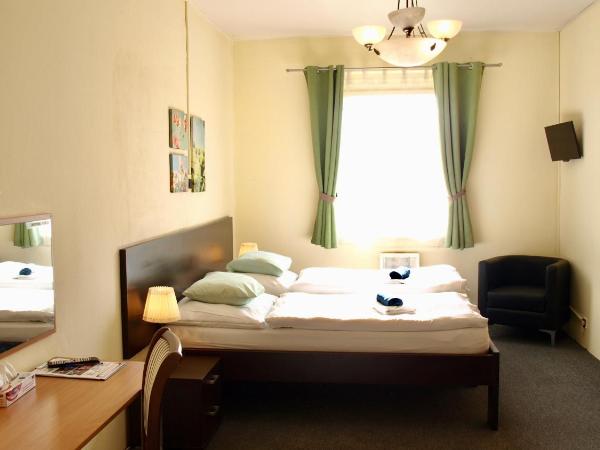 Pension Village : photo 10 de la chambre chambre lits jumeaux avec salle de bains commune