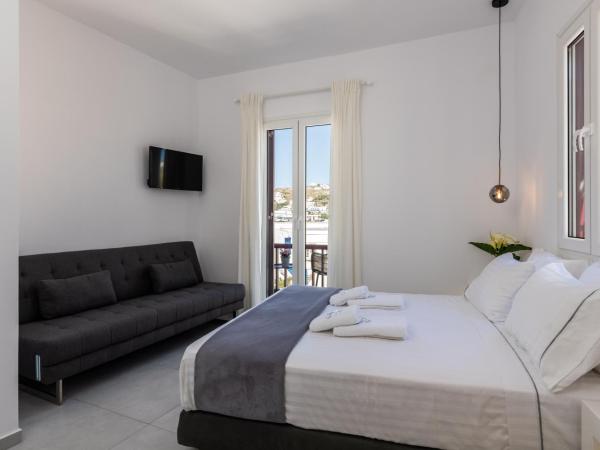 Sunset Paraportiani Rooms : photo 4 de la chambre chambre deluxe - vue sur mer