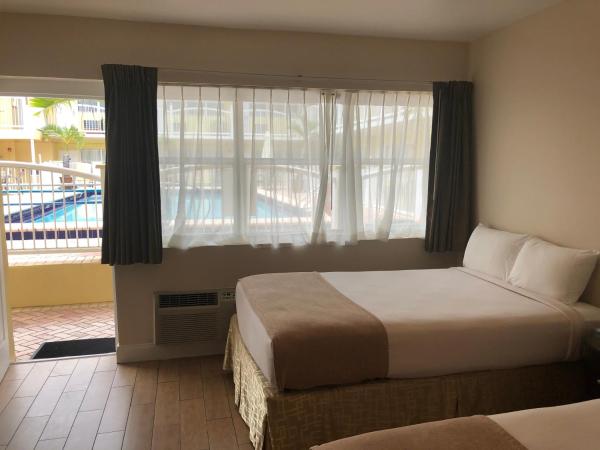 Beach Place Hotel : photo 5 de la chambre chambre double supérieure avec 2 lits doubles et cuisine - parking gratuit